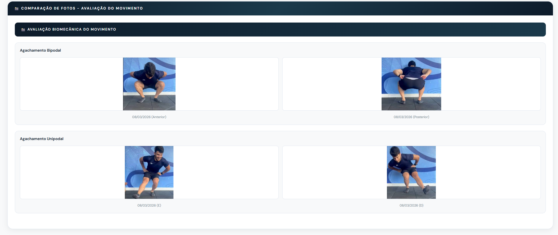 Comparação de avaliações